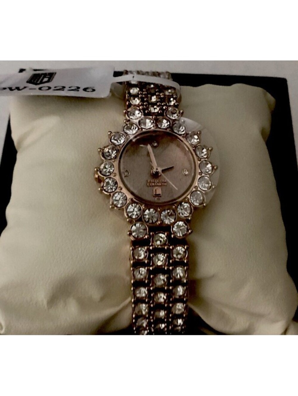 Montres Prestige MPW-0226 Women’s Rose Gold Crystal Bracelet Watch New w/ Box